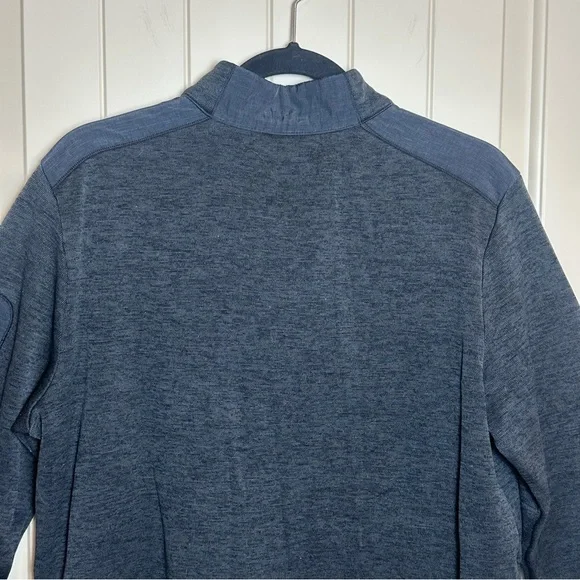 GREG NORMAN Gray Heather Men's M Pullover Sweater 1/4 Button Pocket Golf Fleece - Picture 12 of 16